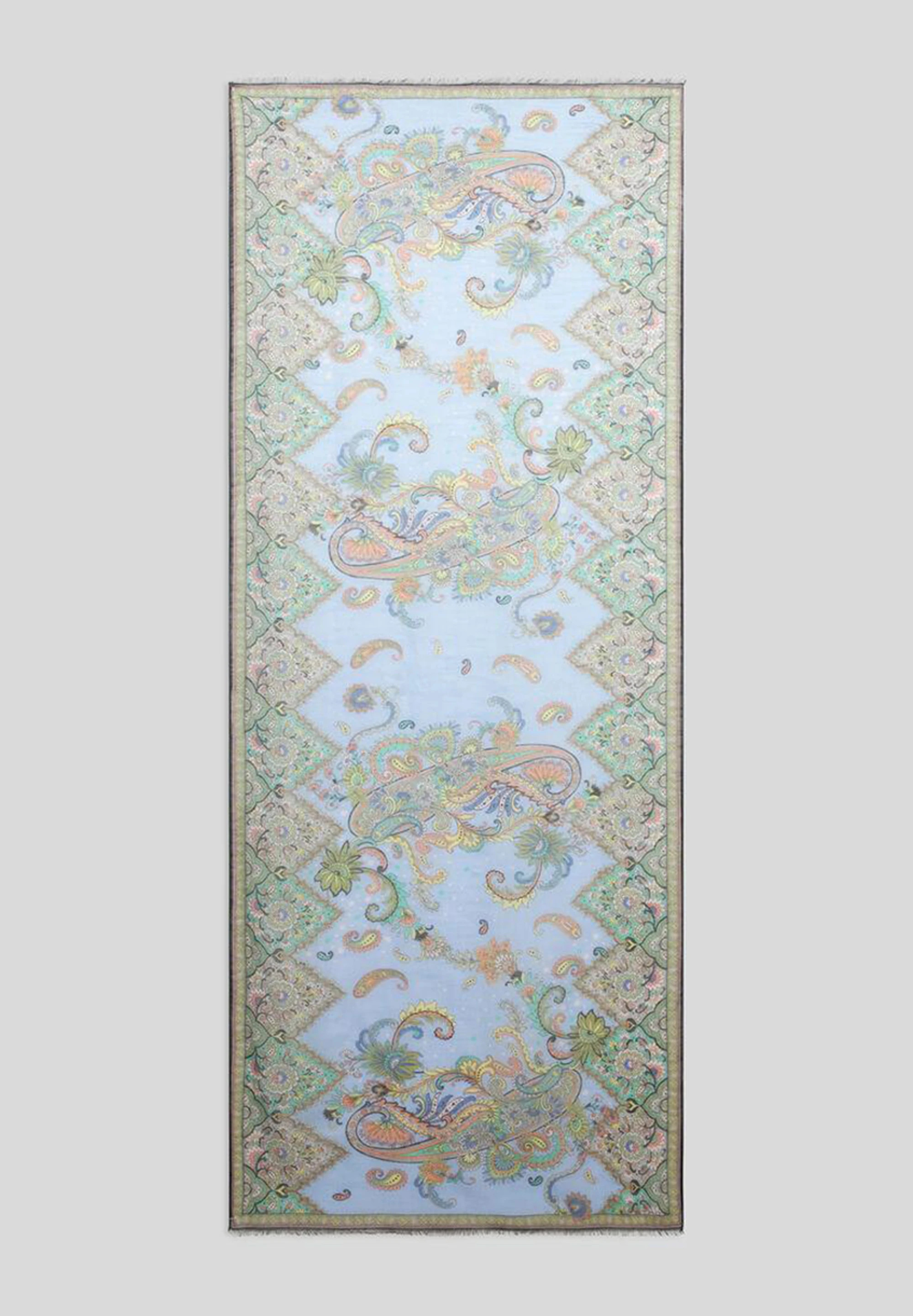 リーフモチーフ シルクブレンド スカーフ 70 x 170cm | Matsuya