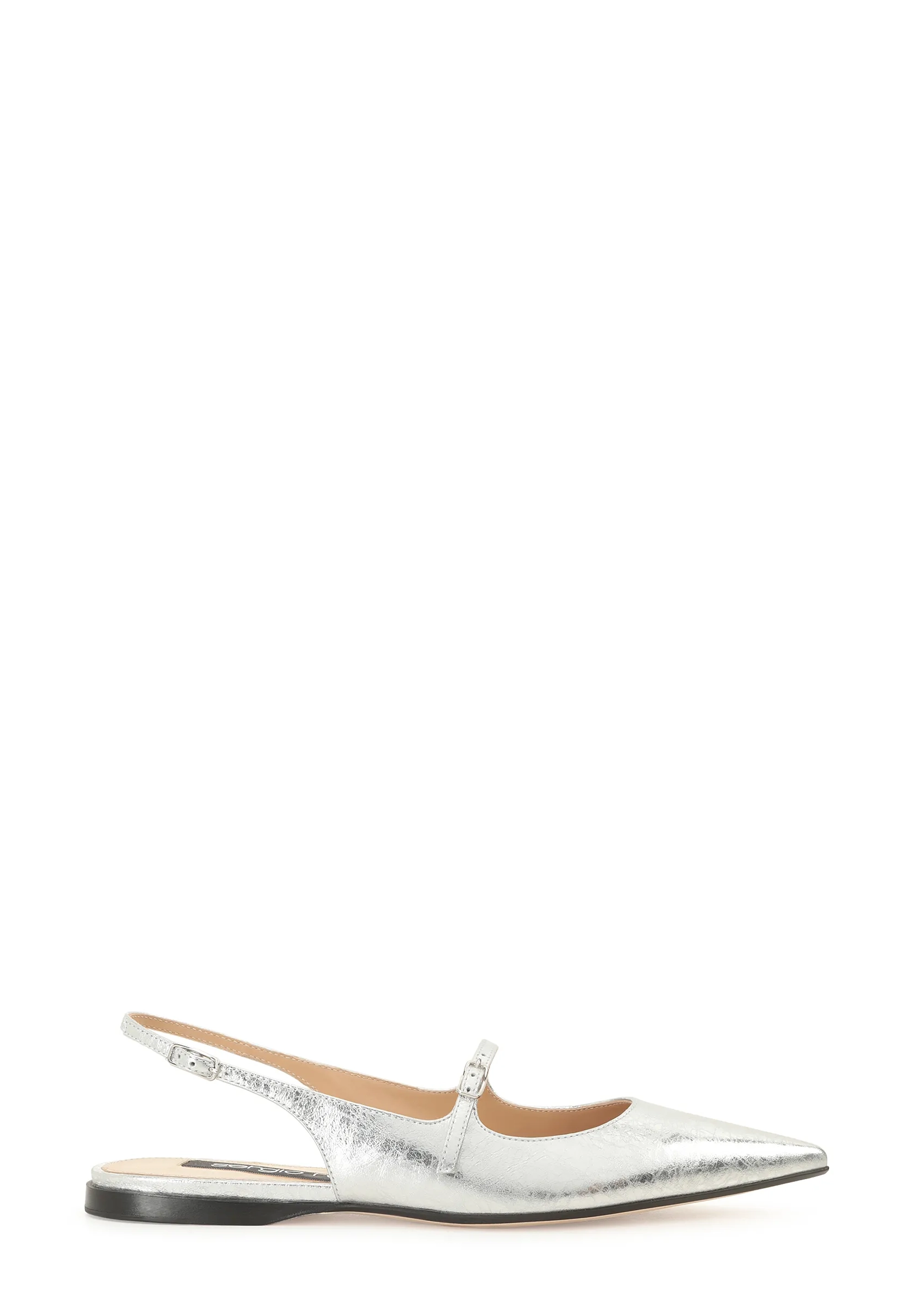 春夏の足元にSS25新作★Sergio Rossi★Godiva-Slingbacks Silver スリングバック ホワイト ハイヒール: 90mm, Godiva Bridal