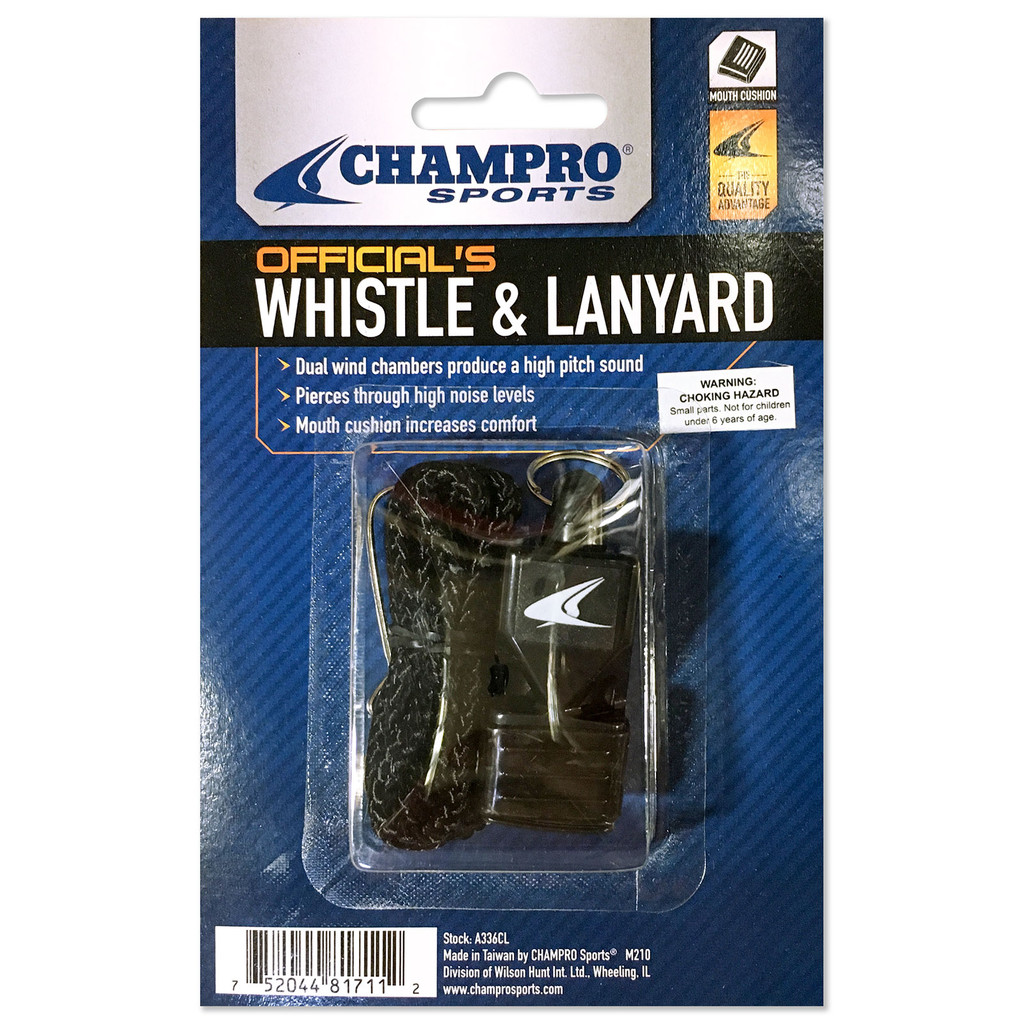 Official's Whistle & Lanyard with Mouth Cushion