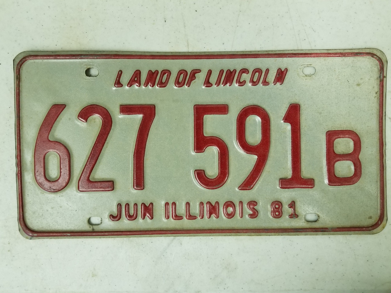 Lincoln License Plate 627 591