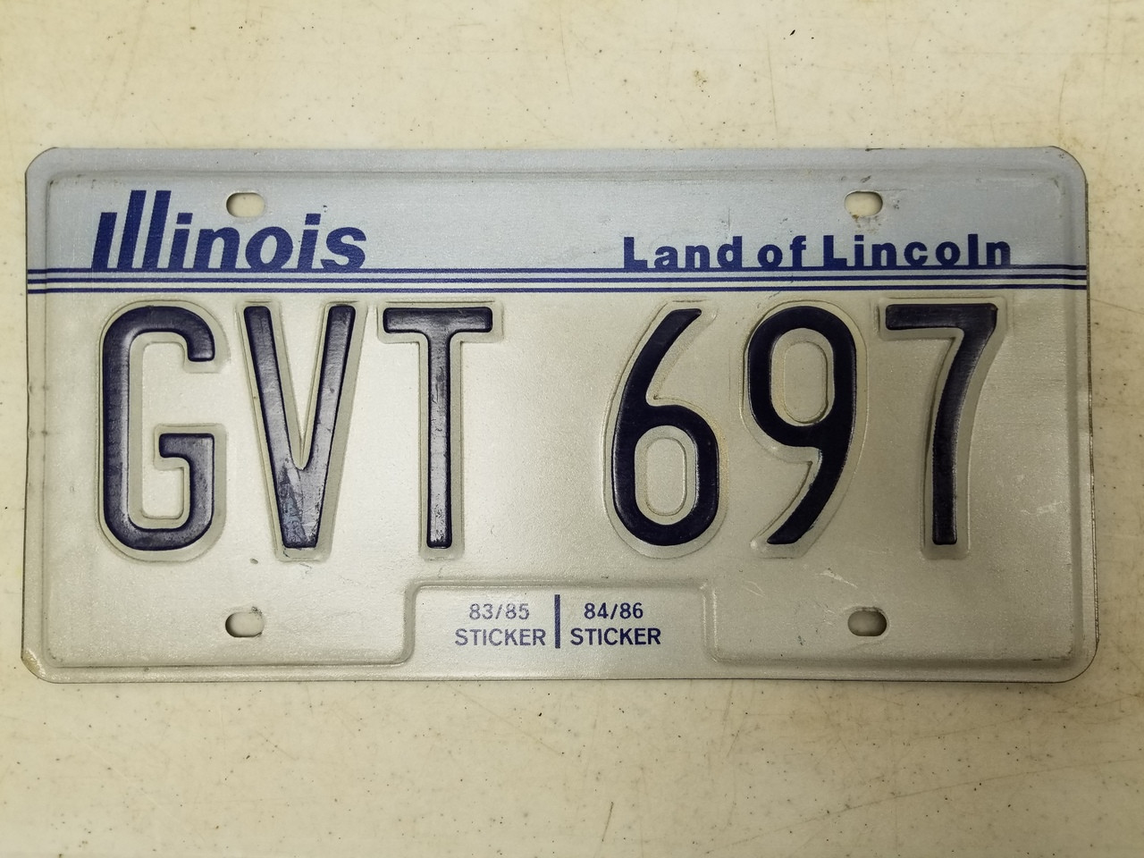 Lincoln License Plate GVT 697