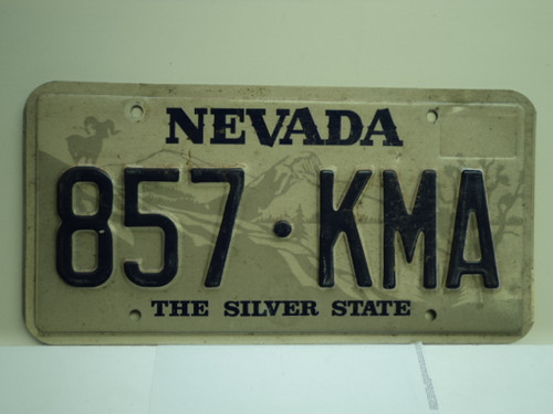 NEVADA Silver State License Plate 857 KMA