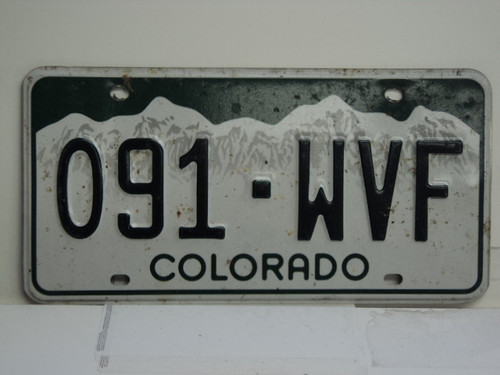 COLORADO License Plate 091 WVF