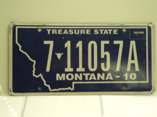2010 MONTANA Treasure State License Plate 7 11057A