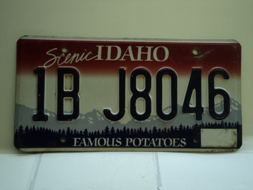 IDAHO Famous Potatoes License Plate 1B J8046