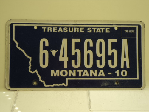 2010 MONTANA Treasure State License Plate 6 45695A