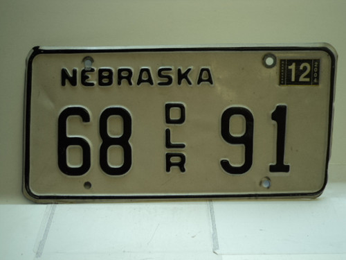 2004 NEBRASKA Dealer License Plate 68 DLR 91