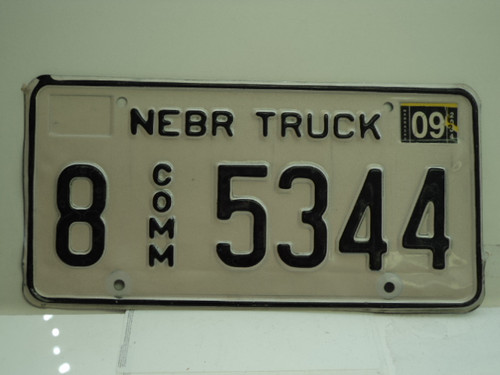2004 NEBRASKA Commercial Truck License Plate 8 5344