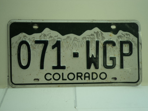 COLORADO License Plate 071 WGP