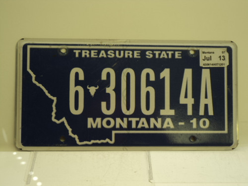 2010 2013 MONTANA Treasure State License Plate 6 30614A