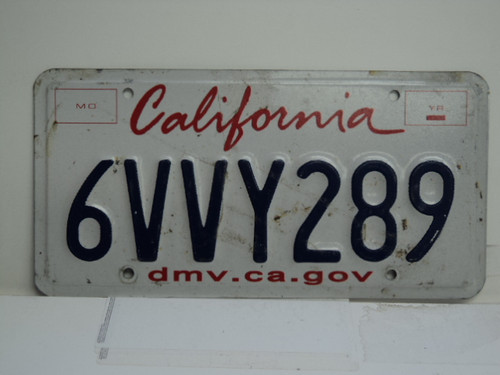 CALIFORNIA Lipstick License Plate 6VVY289