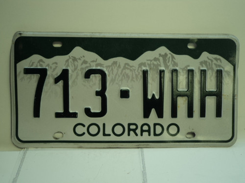 COLORADO License Plate 713 WHH