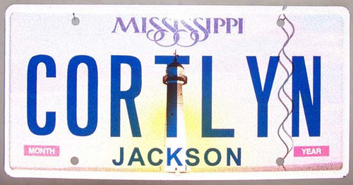 Mississippi Vanity License Plate CORTLYN