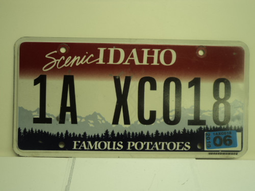 2010 IDAHO Scenic Famous Potatoes License Plate 1A XC018