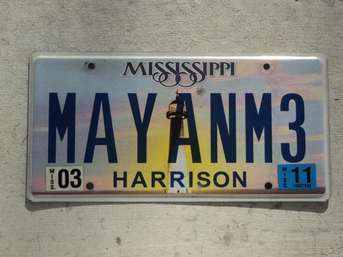 2011 MISSISSIPI Vanity License Plate MAYANM3