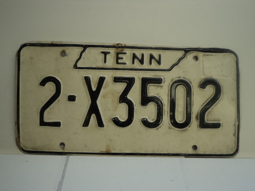 TENNESSEE License Plate 2 X3502