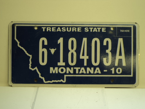 2010 MONTANA License Plate 6 18403A