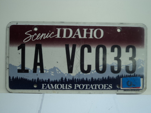 2010 IDAHO Scenic Famous Potatoes License Plate 1A VC033
