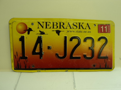 2005 NEBRASKA License Plate 14 J232