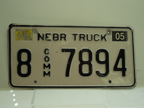 2004 NEBRASKA Commercial Truck License Plate 8 7894 1