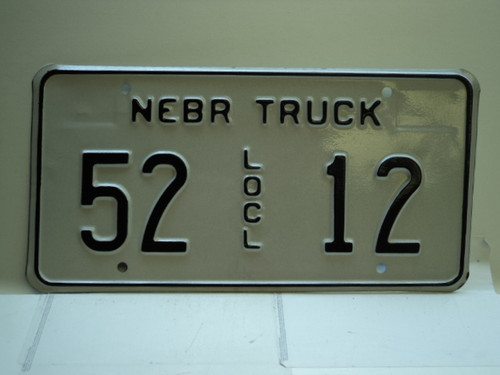 NEBRASKA Truck Local License Plate 52 LOCL 12