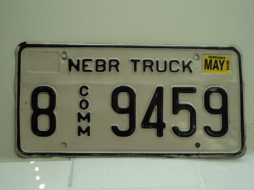 2003 NEBRASKA Commercial Truck License Plate 8 9459
