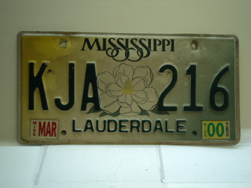 2000 MISSISSIPPI Magnolia License Plate KJA 216