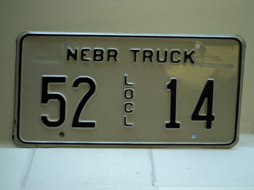 NEBRASKA Truck Local License Plate 52 LOCL 14 1