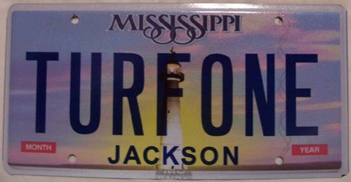 Mississippi Vanity License Plate TURFONE