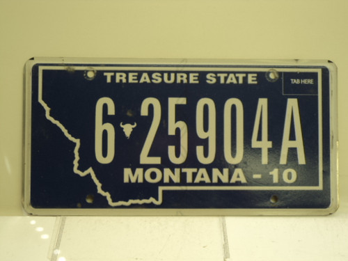 2010 MONTANA Treasure State License Plate 6 25904A