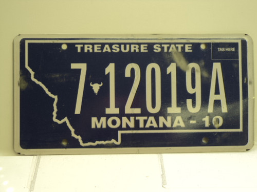 2010 MONTANA Treasure State License Plate 7 12019A