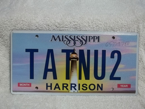 Mississippi Harrison Vanity TATNU2 License Plate