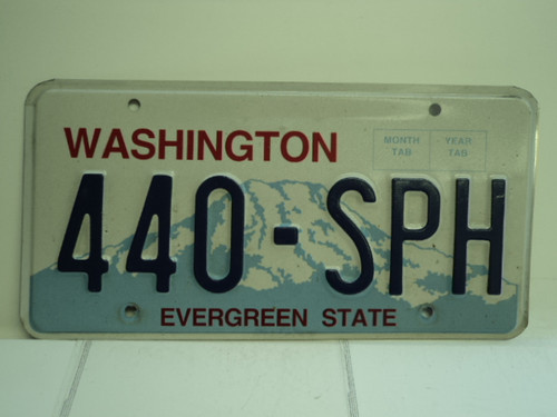 WASHINGTON Evergreen State License Plate 440 SPH