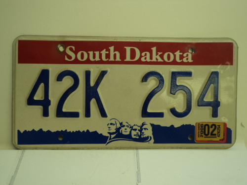 2006 SOUTH DAKOTA Mount Rushmore License Plate 42K 254