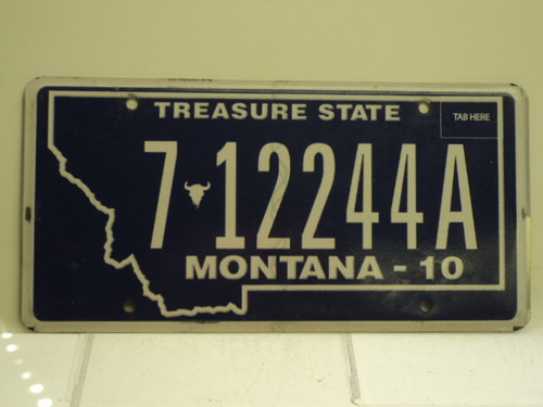 2010 MONTANA Treasure State License Plate 7 12244A