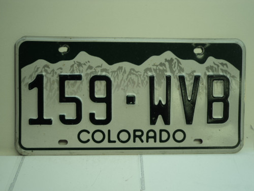 COLORADO License Plate 159 WVB