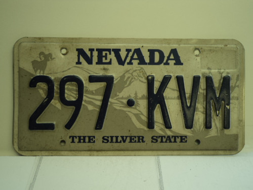 NEVADA Silver State License Plate 297 KVM