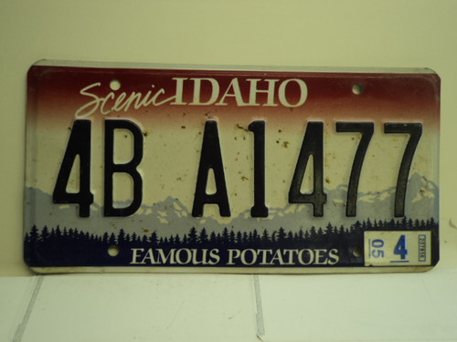 2005 IDAHO Famous Potatoes License Plate 4B A1477