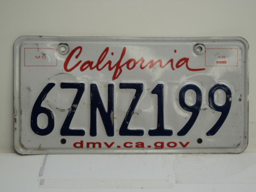 CALIFORNIA Lipstick License Plate 6ZNZ199