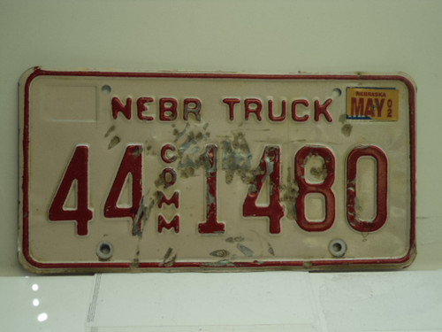 2002 NEBRASKA Commercial Truck License Plate 44 1480