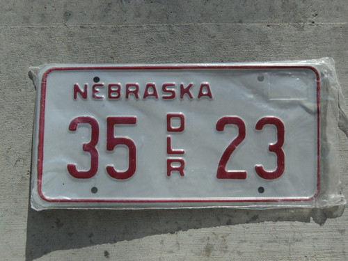 NEBRASKA DEALER NOS License Plate 35 DLR 23