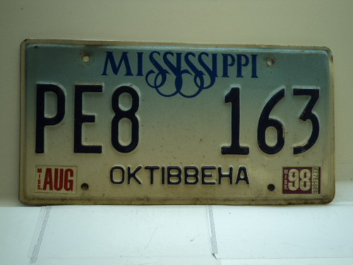 1998 MISSISSIPPI Blue Fade License Plate PE8 163