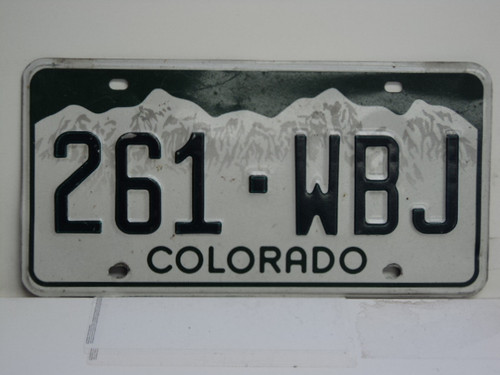 COLORADO License Plate 261 WBJ