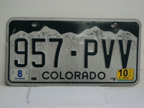 2010 COLORADO License Plate 957 PVV