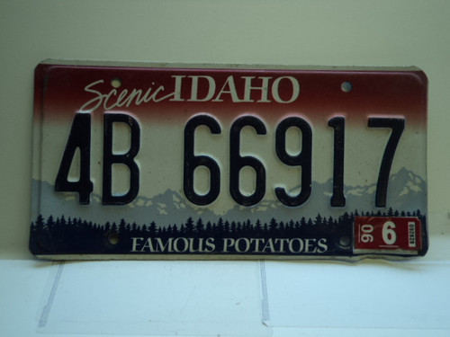 2006 IDAHO Famous Potatoes License Plate 4B 66917