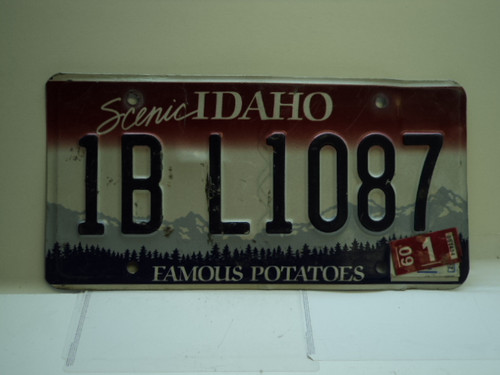 2009 IDAHO Famous Potatoes License Plate 1B L1087