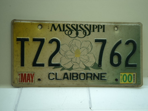 2000 MISSISSIPPI Magnolia License Plate TZ2 762
