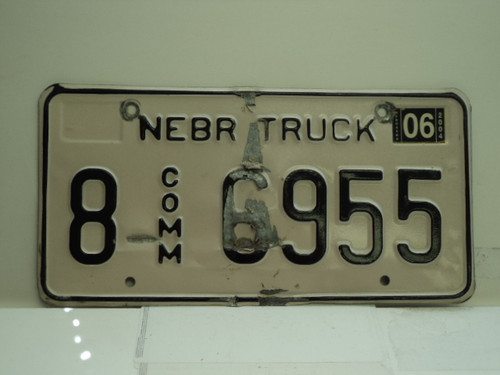 2004 NEBRASKA Commercial Truck License Plate 8 6955