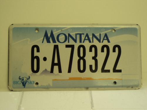 2010 MONTANA Treasure State License Plate 6 A78322