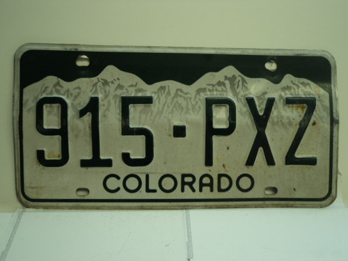 COLORADO License Plate 915 PXZ